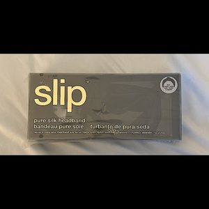 Slip silk black headband